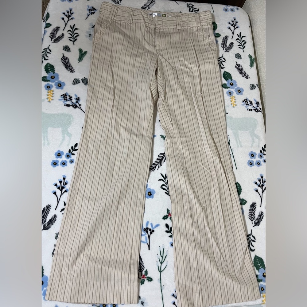 Pin stripe old navy khakis